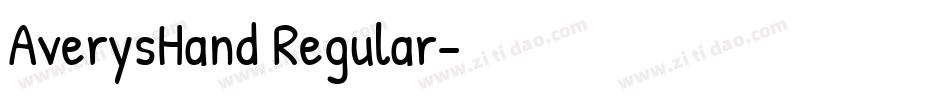 AverysHand Regular字体转换
